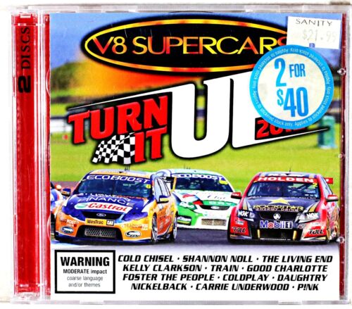 V8 Supercars Turn It Up 2012 cincel frío The Living End P!nk Daughtry 2xCDs - Imagen 1 de 3
