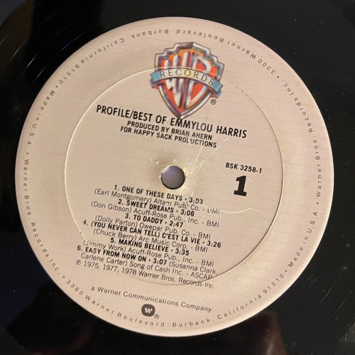 Emmylou Harris – Profile / Best Of Emmylou Harris Vinyl, LP 1978 Warner Bros. Re - Picture 4 of 4