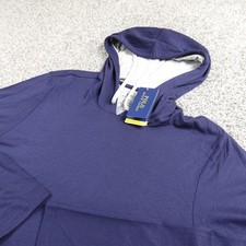 NEW Polo Ralph Lauren Hoodie Mens M Blue Long Sleeve Pullover Sweatshirt Pony