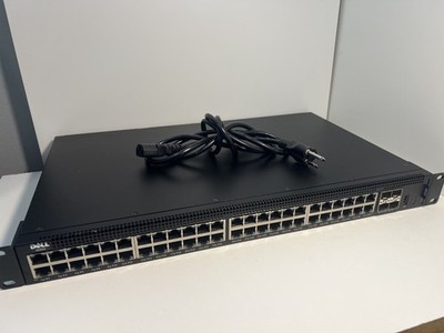 Dell X1052 E12W 48 Port Gigabit Managed Ethernet Switch w Power Cord, Rack Ears