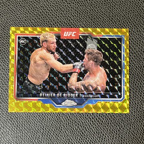 Reinier De Ridder /50 Gold Geometric Refractor Rookie 2025 Topps Chrome UFC #185