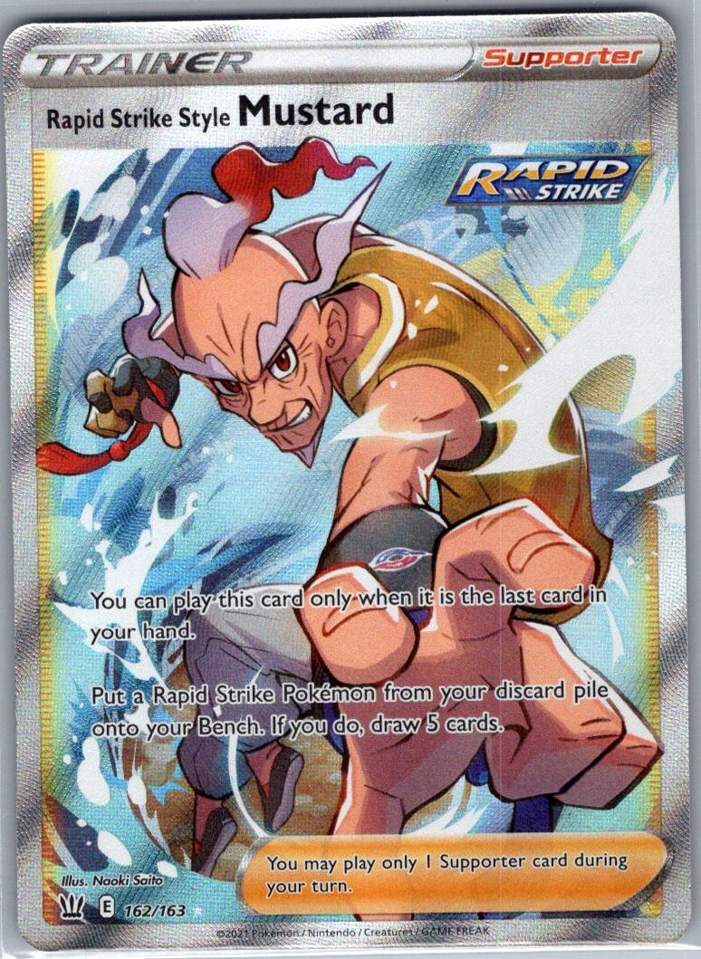 Rapid Strike Style Mustard (Full Art) 162/163 Battle Styles - Pokemon Card - NM