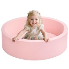 Foam Ball Pit for Toddlers, Large Baby 33.5x10.5"/NO Balls, Pink