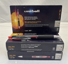 RED INK .7 mm Medium Point uni-ball Signo 207 Retractable-3packs - 36 Count Pens