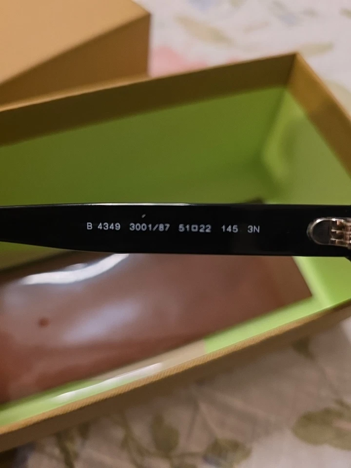 BURBERRY Eldon BE4349 300187 Black Dark Grey 51 mm Men's Sunglasses - Image 3 of 4