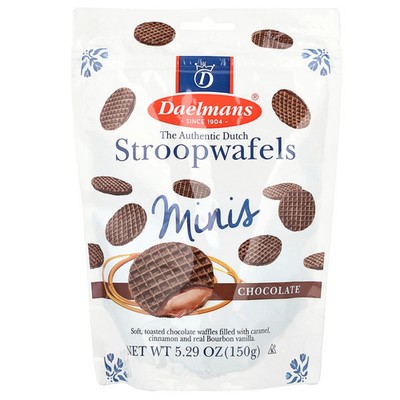 Mini Stroopwafels, Chocolate, 5.29 oz (150 g)