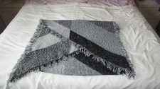 Woollen Black, Grey & White Scarf......81" x 26"...New