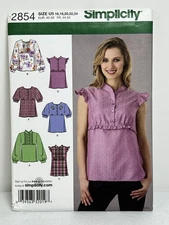 Misses' Tops with Sleeve Variations Sewing Pattern by Simplicity, Sizes 16-24 UC