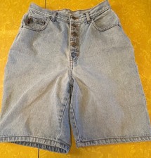 VTG 90s Gitano Womens Button Fly Light Rinse Denim Mom Shorts Size 13/14