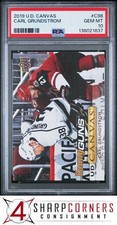 2019 UPPER DECK CANVAS #C98 CARL GRUNDSTROM RC YOUNG GUNS KINGS PSA 10
