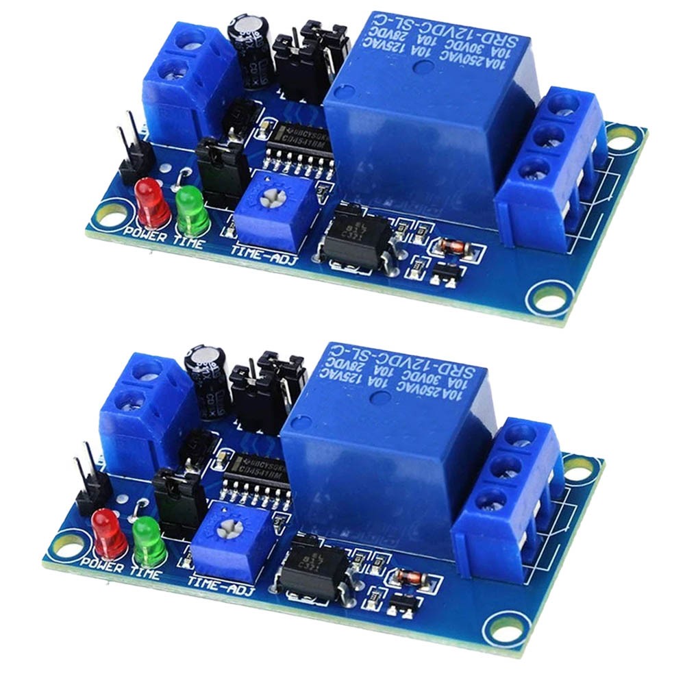 2Pcs DC12V 10A Delay Relay Switch Turn On Off Switch Module With Time Timer HOT