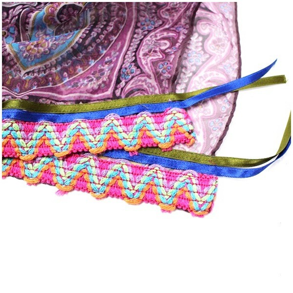 Authentic Etro Silk Rectangular Stole in Purple a… - image 4