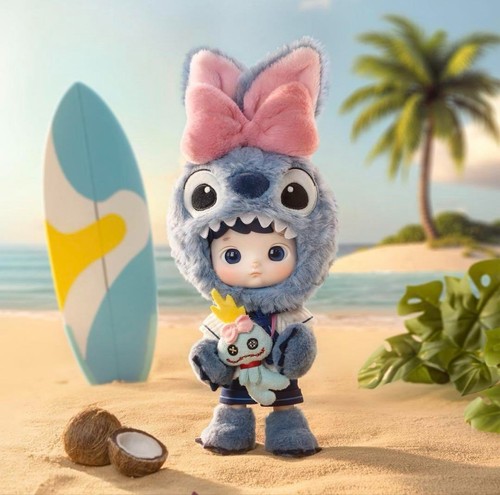 POP MART HACIPUPU Disney Stitch Doll 1/8 action figure altezza 20 cm dal Giappone - Foto 5 di 8