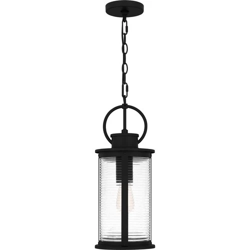 Matte Black One Light Outdoor Hanging Lantern from the Tilmore Collection - Picture 3 of 6