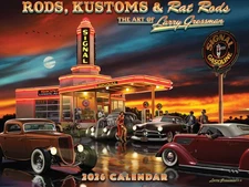 Hot Rod Calendar 2026 Larry Grossman Classic Muscle Car Monthly Wall Made In USA
