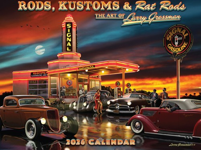 #ad #ad Hot Rod Calendar 2026 Larry Grossman Classic Muscle Car Monthly Wall Made In USA $18.99
