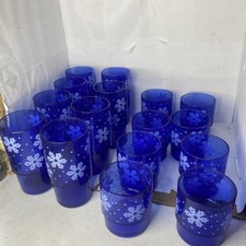 Lot Of 16 Tupperware Snow Flake Blue Tumbler ...