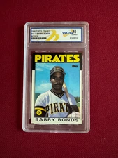 1986, Barry Bonds, Topps (#11T) Rookie Card (WCG 10) Pirates