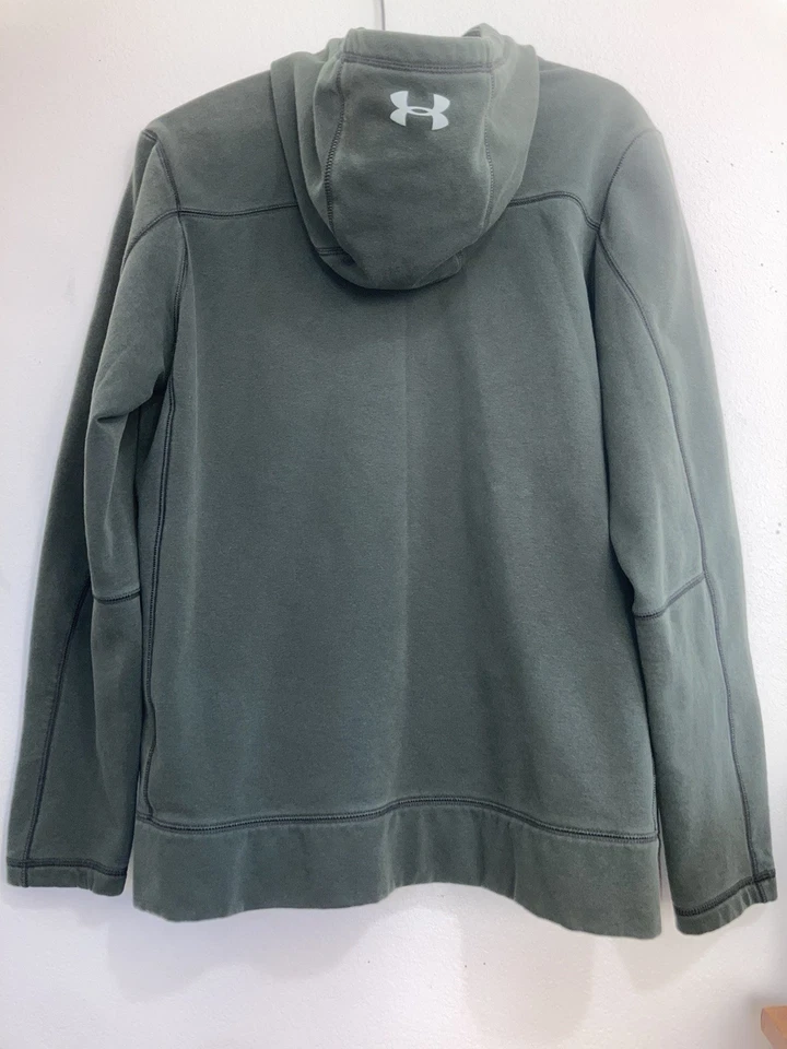 Under Armour Hunt Hoodie Mens L Large Green Camo Hunting Loose Fit Pullover - Image 2 of 3