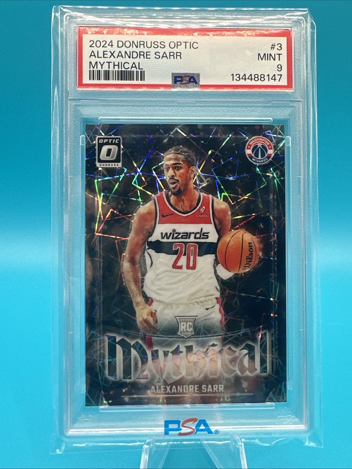2024-25 Panini Donruss Optic Alexandre Sarr Mythical Rookie Case Hit PSA 9