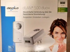 devolo dLAN 500 duo+ Starter Kit Powerline Steckdosen Adapter - 500 Mbps