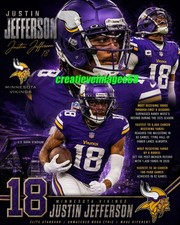 Justin Jefferson 8x10 Quality Photo Minnesota Vikings historical accolades