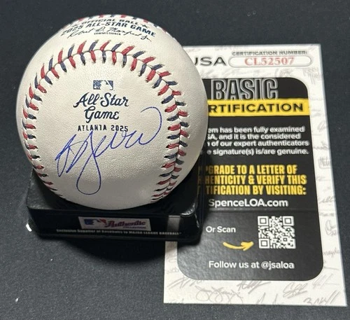 Bryan Woo Signed 2025 All Star Game Baseball Autographed Auto Mariners JSA COA