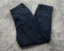 Daniel Cremieux Pants Mens 34x30 Blue Dress Pants Silk Linen Relaxed Fit Pleated