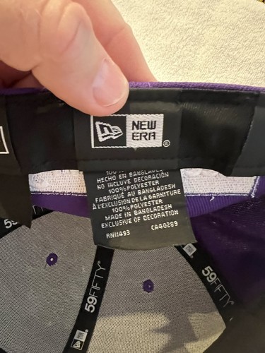 Supreme Reverse Box Logo New Era Hat Brand New Fitted Cap Purple Size 8 - Picture 7 of 11