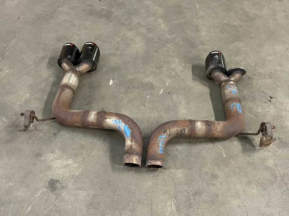 Juego de tubos de eliminación silenciador escape BMW X5 M F85 15 16 17 18 con puntas Akrapovic 1621 Foto 4 de 4