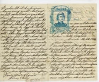 Civil War Patriotic Lettersheet Used with letter Col. Ellsworth
