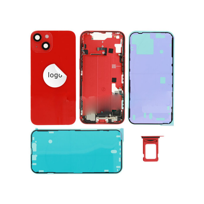 Original Cache Batterie Grade C Rouge Pulled Reconditionné pour Apple iPhone 14
