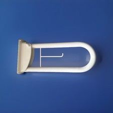 Drop Down 500mm Rail White With Toilet Roll Holder disabled/elderly /pregnant  