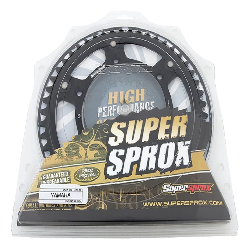 Black Stealth Sprocket For Yamaha YZ125 YZ250 1999-2018; RST-245-49-BLK Foto 4 de 4