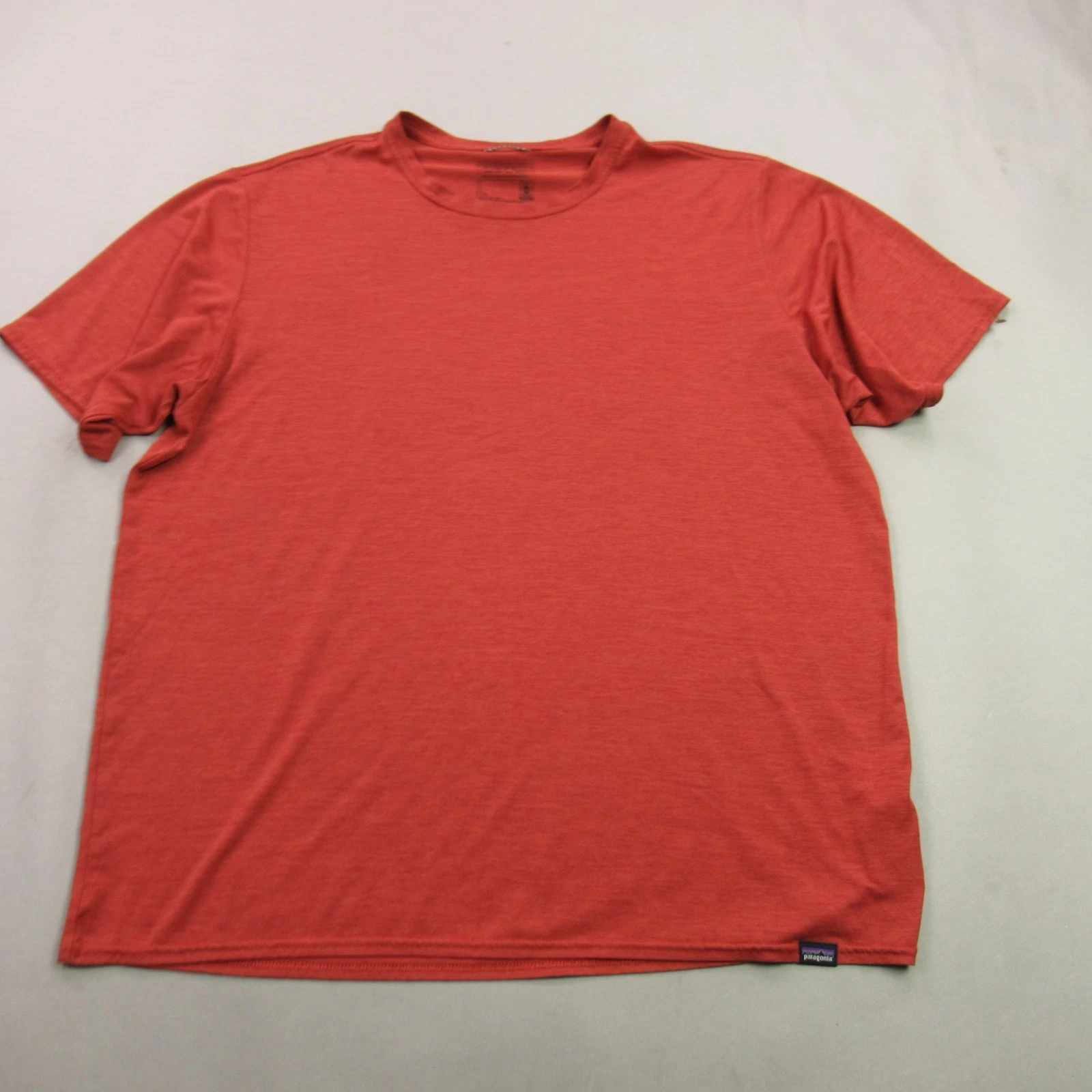 Patagonia Shirt Mens Large Red Short Sleeve Crew Neck Casual Outdoors