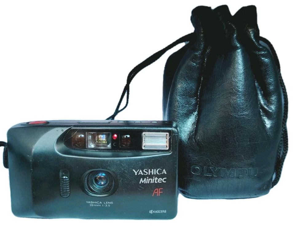 Yashica Minitec AF 35mm Point & Shoot Film Camera Tested Works + Strap & Case - Image 2 of 4