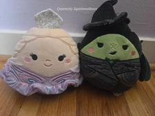 Original Squishmallows 6.5" Disney Wicked Glinda & Elphaba Plush Set