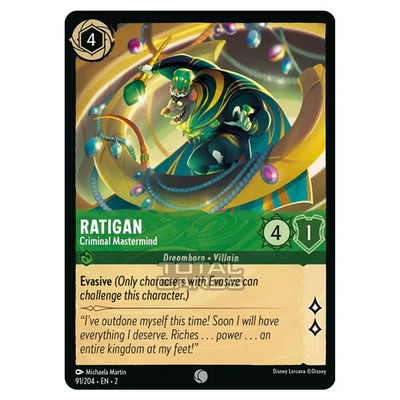 Lorcana Rise of the Floodborn Ratigan Criminal Mastermind (Common) 091/204