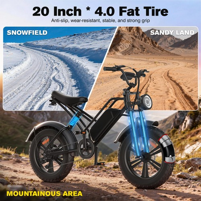 #ad Peak 1500W Electric Off Road Bike 20 Inch Full Suspension E Motorcycle 48V 18Ah $699.99