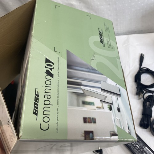 Bose Companion 20 Multimedia Speaker System Silver Tested Works Scuffs - Afbeelding 17 van 21