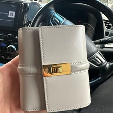 CELINE Gray Tri Fold Wallet From Japan