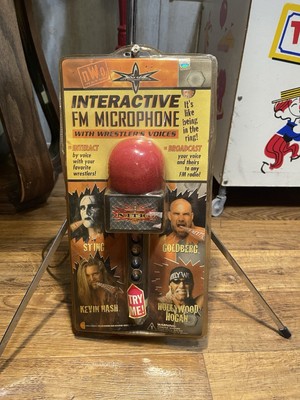 Super Rare WCW / NWO Interactive FM Microphone + Wrestler Voices In Package 1999
