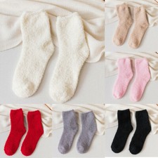 6 Pairs Women Soft Fluffy Bed Socks Winter Warm Lounge Slipper Fleece Socks UK