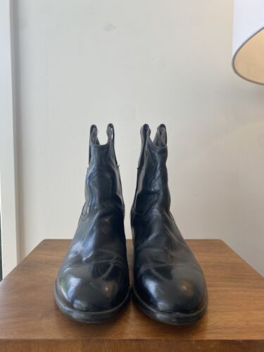 Colisée Paris Dark Brown Leather Western Boots 39.5 - Picture 3 of 8