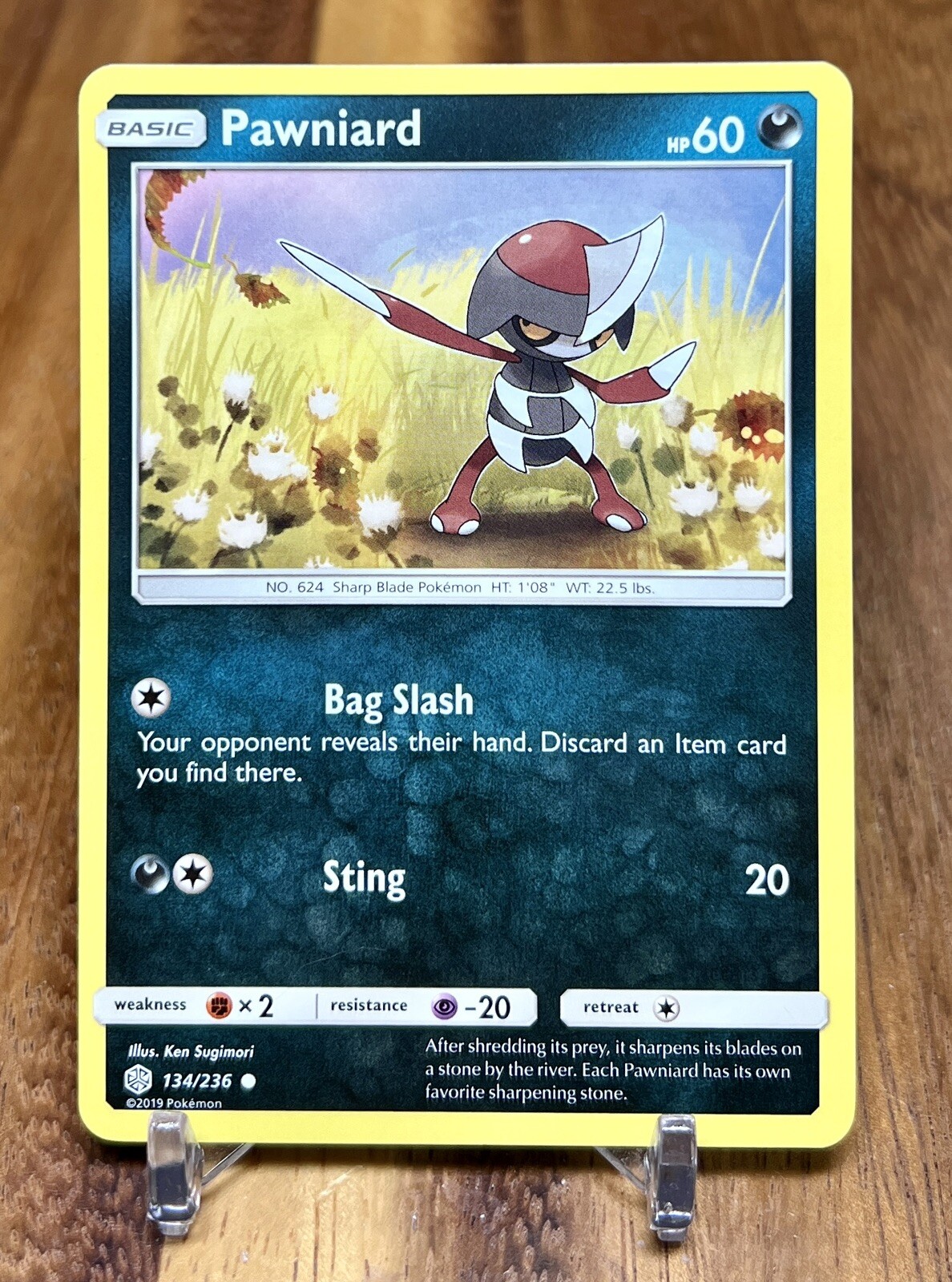 Pawniard 134/236 Non Holo S&M Cosmic Eclipse Pokemon Card NM
