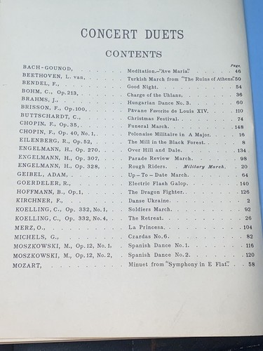 Antiguos duetos de concierto de 1899 para piano Theodore Presser Co. - Imagen 3 de 9