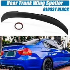 For 2006~2011 BMW E90 3-Series Sedan PSM Style Gloss Black Trunk Spoiler Wing