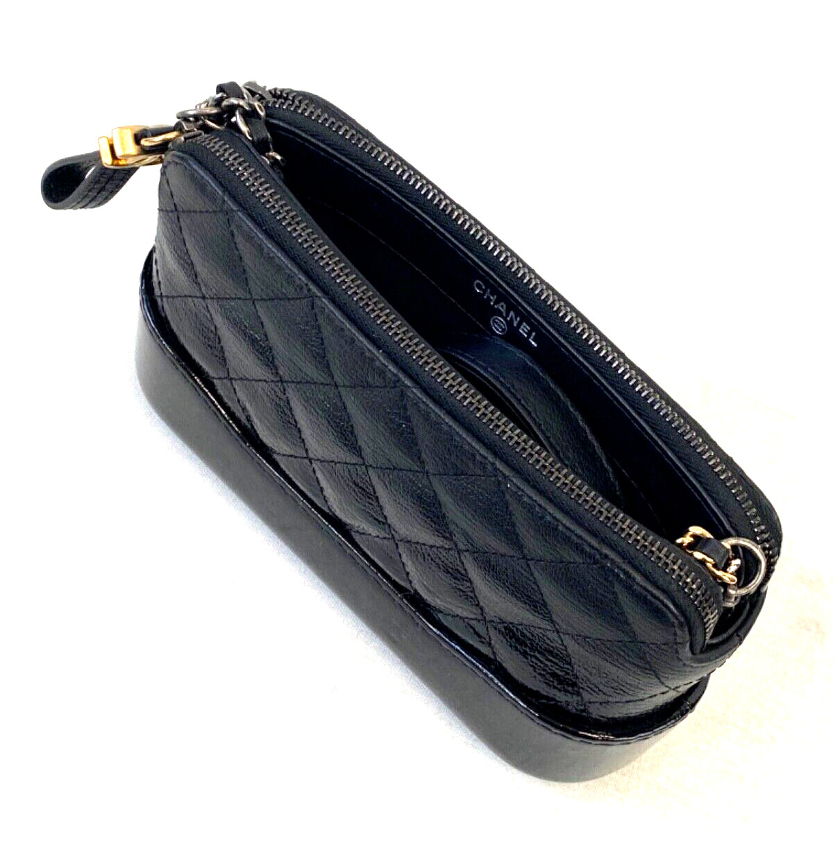 NEW CHANEL Black Quilted Hobo Mini Gabrielle Goatskin Shoulder Crossbody Bag image 2