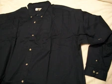 Tri Mountain Long Sleeve Men Shirt Button Up Collared size 4XL Dark Blue (B311)