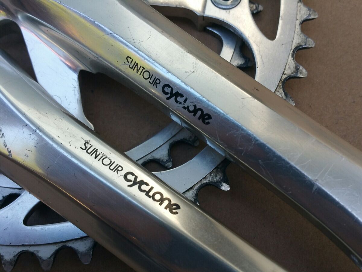Vintage Suntour Cyclone Road Bike Double Crankset 175mm 52